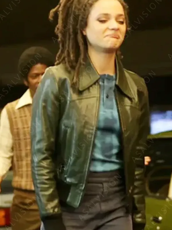 Asal Vision Leather Jackets | The Crowded Room 2023 Sasha Lane Jacket Green