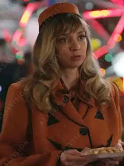 Asal Vision Women Coats | The Curse of Bridge Hollow Nia Vardalos Halloween Pumpkin Coat Orange