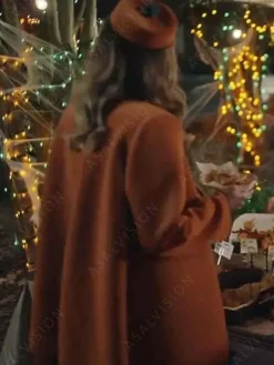 Asal Vision Women Coats | The Curse of Bridge Hollow Nia Vardalos Halloween Pumpkin Coat Orange