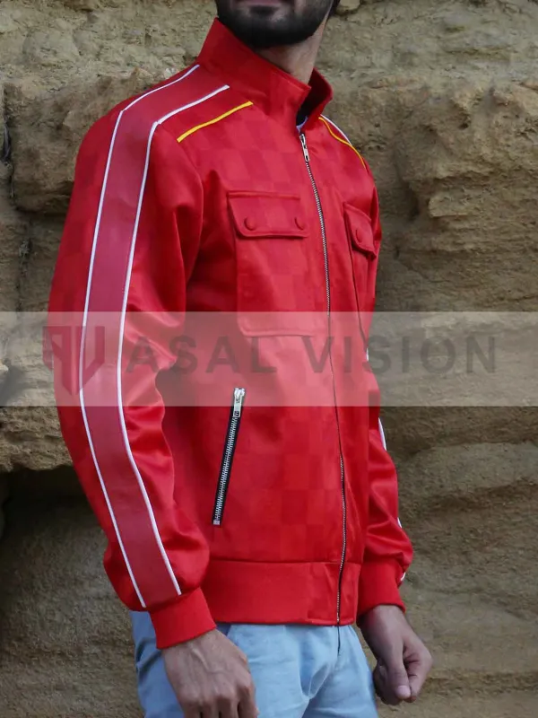 Asal Vision Cotton Jackets | The Fall Guy Ryan Gosling Red Jacket Red With Checkered Design