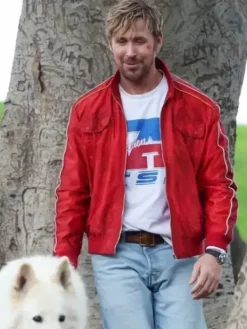 Asal Vision Cotton Jackets | The Fall Guy Ryan Gosling Red Jacket Red With Checkered Design