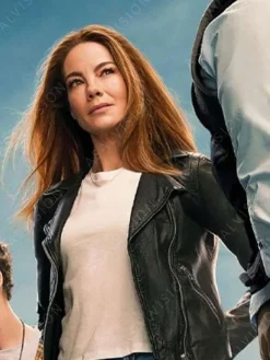 Asal Vision Leather Jackets | The Family Plan 2023 Michelle Monaghan Leather Jacket Black