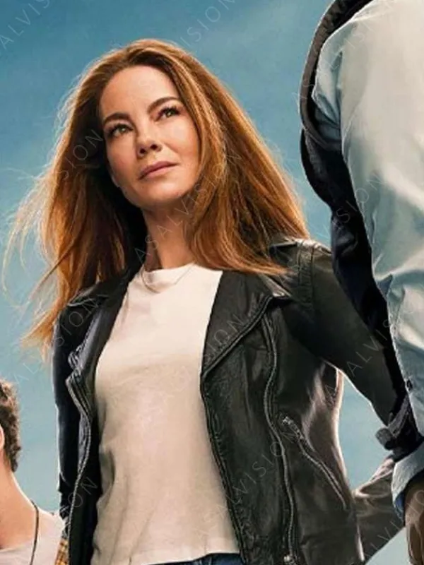 Asal Vision Leather Jackets | The Family Plan 2023 Michelle Monaghan Leather Jacket Black