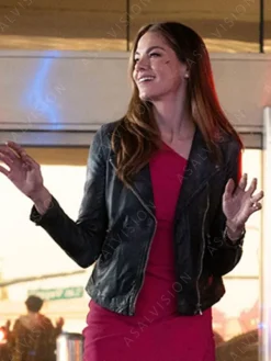 Asal Vision Leather Jackets | The Family Plan 2023 Michelle Monaghan Leather Jacket Black