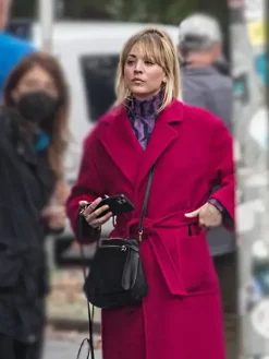 Asal Vision Women Coats | The Flight Attendant Season 2 Cassie Bowden Coat Same As Image