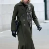 Asal Vision Women Coats | The Friend 2024 Naomi Watts Wool Trench Coat Olive Green