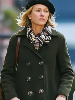 Asal Vision Women Coats | The Friend 2024 Naomi Watts Wool Trench Coat Olive Green