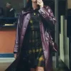 Asal Vision Women Coats | The Gentlemen Susie Glass Trench Leather Coat Burgundy
