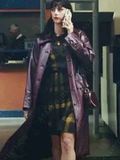 Asal Vision Women Coats | The Gentlemen Susie Glass Trench Leather Coat Burgundy