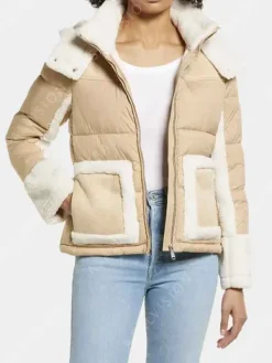 Asal Vision Puffer Jackets | The Girls On The Bus 2024 Natasha Behnam Puffer Jacket Beige