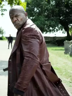 Asal Vision Men Coats | The Killer’s Game Terry Crews Leather Coat Brown