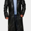 Asal Vision Men Coats | The Matrix Morpheus Alligator Leather Trench Coat Black