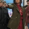 Asal Vision Women Coats | The Out-Laws 2023 Rehan Green Coat Olive Green