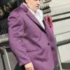 Asal Vision Blazers | Men Coats | The Penguin 2024 Colin Farrell Blazer Purple