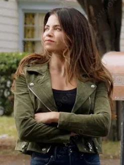 Asal Vision Leather Jackets | The Rookie Bailey Nune Suede Leather Jacket Green