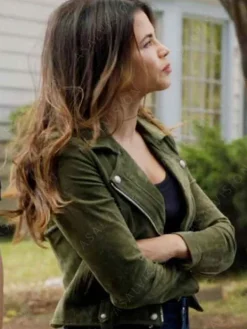 Asal Vision Leather Jackets | The Rookie Bailey Nune Suede Leather Jacket Green