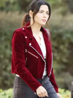 Asal Vision Leather Jackets | The Rookie Season 6 Bailey Nune Jacket Red