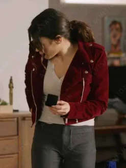 Asal Vision Leather Jackets | The Rookie Season 6 Bailey Nune Jacket Red