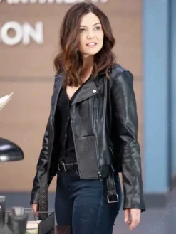 Asal Vision Leather Jackets | The Rookie Season 6 Blair London Leather Jacket Black