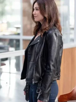 Asal Vision Leather Jackets | The Rookie Season 6 Blair London Leather Jacket Black