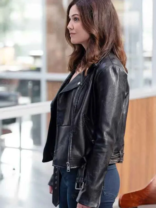 Asal Vision Leather Jackets | The Rookie Season 6 Blair London Leather Jacket Black