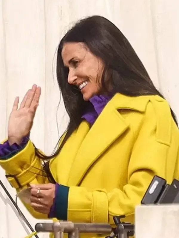 Asal Vision Women Coats | The Substance 2024 Elisabeth Sparkle Trench Coat Yellow