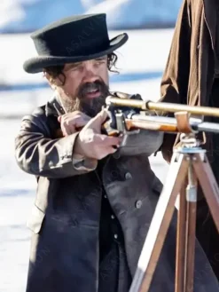 Asal Vision Men Coats | The Thicket Peter Dinklage Trench Leather Coat Black