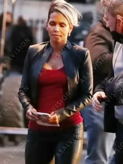 Asal Vision Leather Jackets | The Union Halle Berry Cropped Leather Jacket Black
