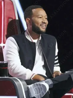 Asal Vision Cotton Jackets | The Voice S19 John Legend Bomber Jacket Black And White