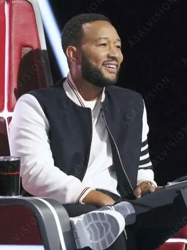 Asal Vision Cotton Jackets | The Voice S19 John Legend Bomber Jacket Black And White