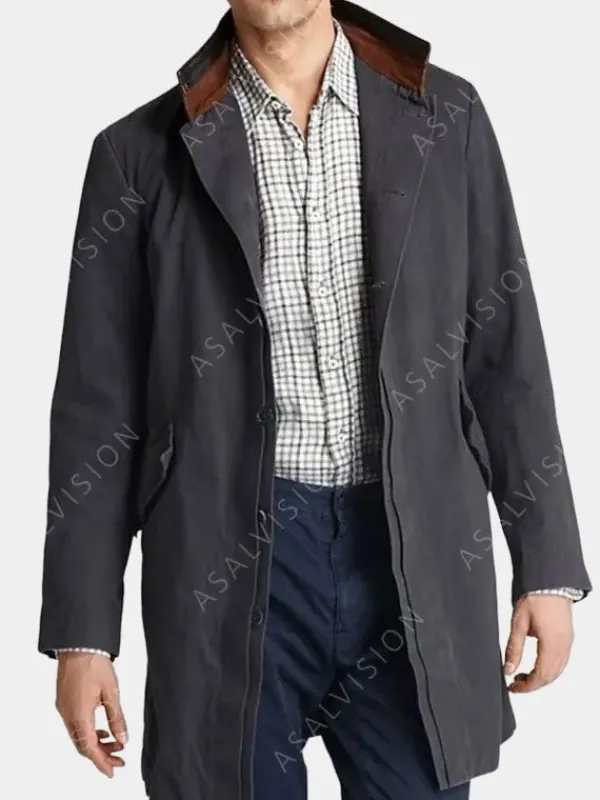Asal Vision Men Coats | The Walking Dead David Morrissey Trench Coat Gray