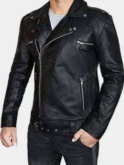 Asal Vision Black Jackets | Leather Jackets | The Walking Dead Negan Leather Jacket Black