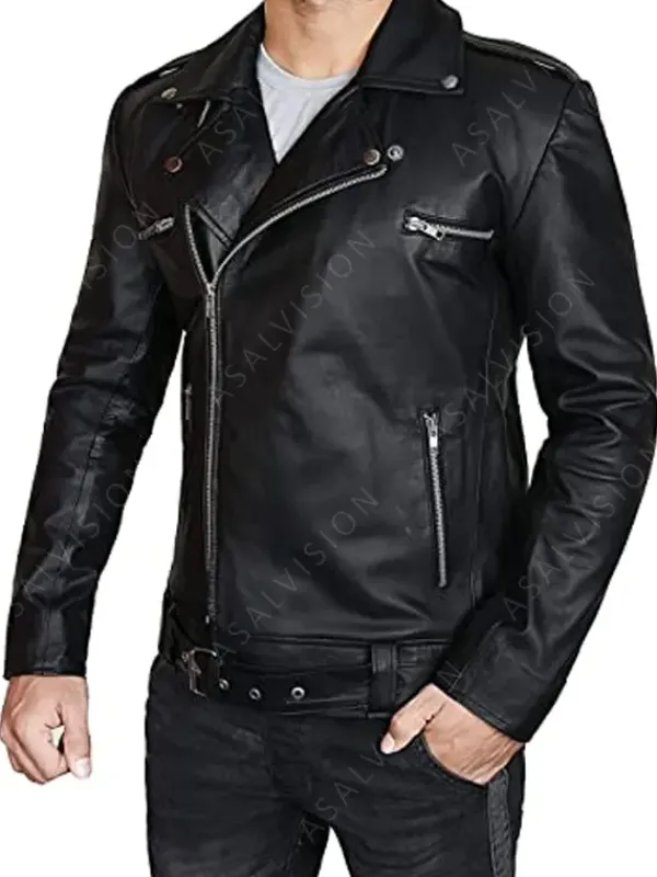 Asal Vision Black Jackets | Leather Jackets | The Walking Dead Negan Leather Jacket Black