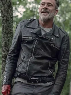 Asal Vision Black Jackets | Leather Jackets | The Walking Dead Negan Leather Jacket Black
