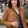 Asal Vision Brown Jackets | Leather Jackets | The Way Home 2023 Chyler Leigh Suede Jacket Brown
