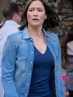 Asal Vision Denim Jackets | The Way Home 2023 Chyler Leigh Denim Jacket Blue