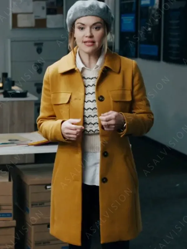 Asal Vision Women Coats | Tipline Mysteries Dial 1 For Murder Holland Roden Coat Mustard
