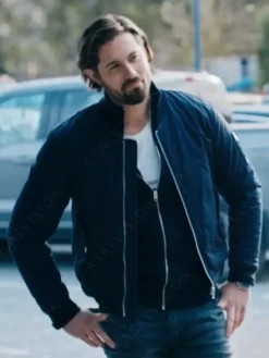 Asal Vision Cotton Jackets | Tipline Mysteries Dial 1 For Murder Chris McNally Jacket Navy Blue