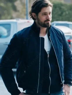 Asal Vision Cotton Jackets | Tipline Mysteries Dial 1 For Murder Chris McNally Jacket Navy Blue