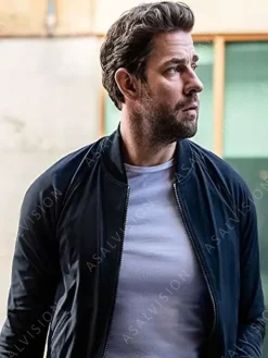 Asal Vision Cotton Jackets | Tom Clancy’s Jack Ryan Season 2 Bomber Jacket Navy Blue