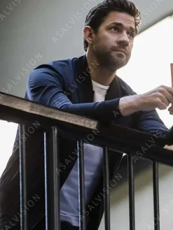 Asal Vision Cotton Jackets | Tom Clancy’s Jack Ryan Season 2 Bomber Jacket Navy Blue