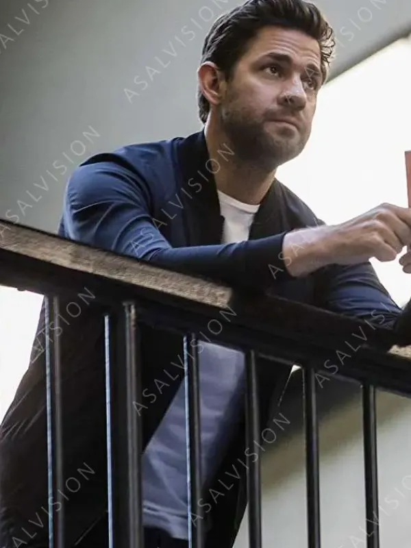 Asal Vision Cotton Jackets | Tom Clancy’s Jack Ryan Season 2 Bomber Jacket Navy Blue