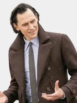 Asal Vision Men Coats | Tom Hiddleston Loki Season 2 Peacoat Brown
