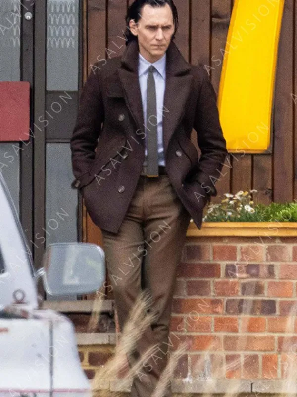 Asal Vision Men Coats | Tom Hiddleston Loki Season 2 Peacoat Brown