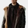 Asal Vision Men Coats | Tommy Egan Power Book IV Leather Shearling Coat