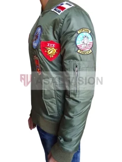 Asal Vision Cotton Jackets | Cotton Jackets | Top Gun Maverick MA-1 Bomber Jacket Olive Green