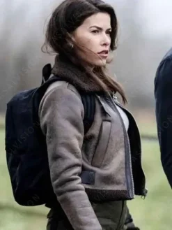 Asal Vision Leather Jackets | Tracker 2024 Sofia Pernas Shearling Leather Jacket Brown