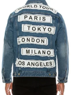 Asal Vision Denim Jackets | Trucker Jean Jacket Blue, Black & White