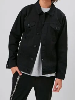 Asal Vision Denim Jackets | Trucker Jean Jacket Blue, Black & White