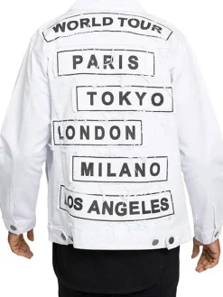 Asal Vision Denim Jackets | Trucker Jean Jacket Blue, Black & White